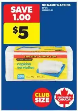 Real Canadian Superstore No Name Napkins offer