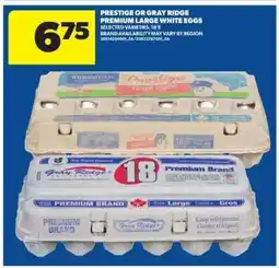 Real Canadian Superstore Prestige or Gray Ridge Premium Large White Eggs offer