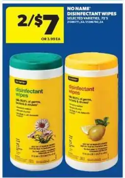 Real Canadian Superstore NO NAME DISINFECTANT WIPES offer