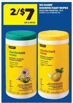 Real Canadian Superstore NO NAME DISINFECTANT WIPES offer