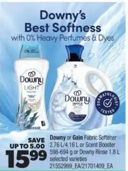 Real Canadian Superstore Downy or Gain Fabric Softener offer