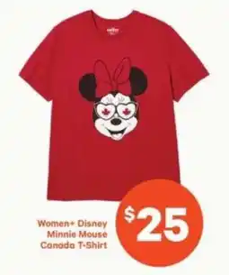 Real Canadian Superstore Women+ Disney Minnie Mouse Canada T-Shirt offer