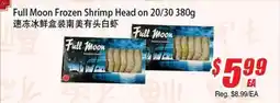 WinCo Food Mart Full Moon Frozen Shrimp Head on 20/30 offer