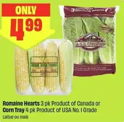 FreshCo Romaine hearts or corn tray offer