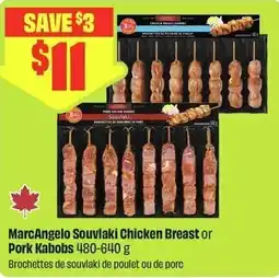 FreshCo Marcangelo souvlaki chicken breast or pork kabobs offer