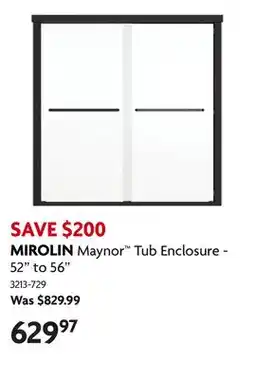 Home Hardware Maynor Tub Enclosure - 52 to 56 offer