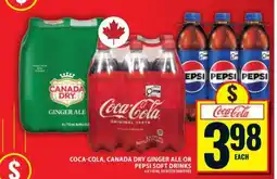Food Basics Coca-Cola, Canada Dry Ginger Ale or Pepsi Soft Drinks offer