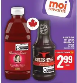 Food Basics Bull's-Eye or Diana Barbecue Sauce offer