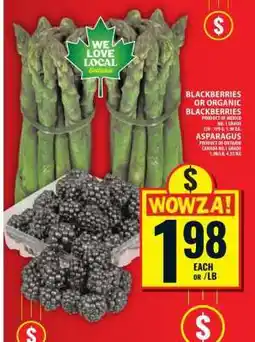Food Basics Blackberries or Organic Blackberries / Asparagus offer