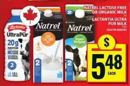 Food Basics Natrel Lactose Free or Organic Milk, Lactantia Ultra Pur Milk offer