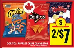 Food Basics Doritos, Ruffles Chips or Cheetos offer