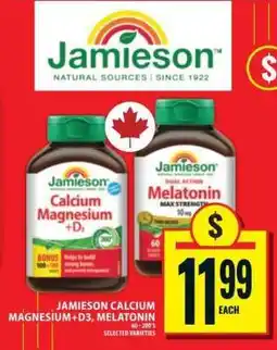 Food Basics Jamieson Calcium Magnesium + D3 & Melatonin offer