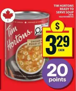 Food Basics TIM HORTONS READY TO SERVE SOUP offer