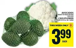 Food Basics Avocados or Cauliflower offer