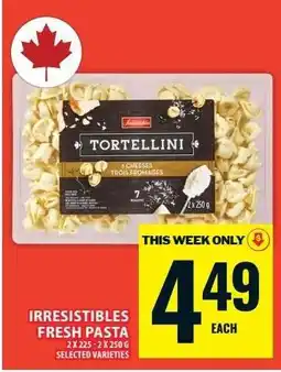 Food Basics IRRESISTIBLES FRESH PASTA offer
