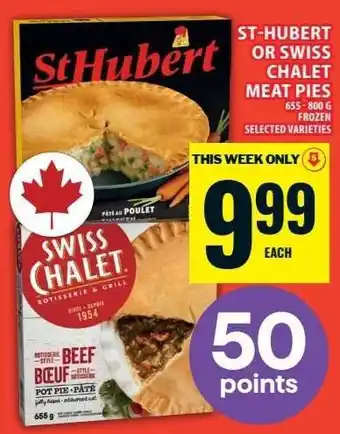 Food Basics ST-HUBERT OR SWISS CHALET MEAT PIES offer