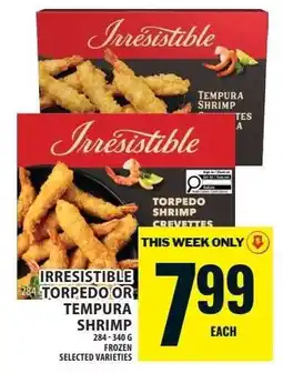 Food Basics Irresistible Torpedo or Tempura Shrimp offer