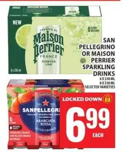 Food Basics San Pellegrino or Maison Perrier Sparkling Drinks offer