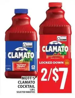 Food Basics MOTT’S CLAMATO COCKTAIL offer