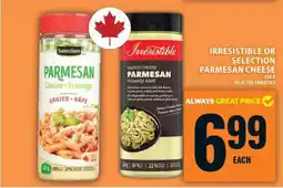 Food Basics Irresistible or Selection Parmesan Cheese offer