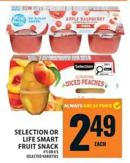 Food Basics SELECTION OR LIFE SMART FRUIT SNACK offer