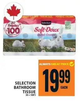 Food Basics SELECTION BATHROOM TISSUE offer