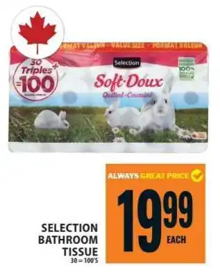 Food Basics SELECTION BATHROOM TISSUE offer