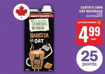 Food Basics EARTH’S OWN OAT BEVERAGE offer