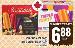 Food Basics Selection Ice Pops / Irresistible Fruit Bars offer