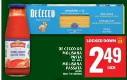 Food Basics De Cecco or Molisana Pasta, Molisana Passata offer