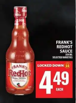 Food Basics Frank's RedHot Sauce offer