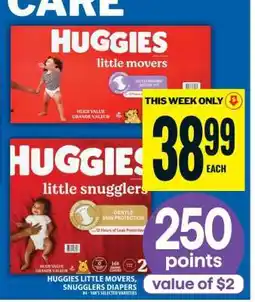 Food Basics Huggies Little Movers, Snugglers Diapers offer