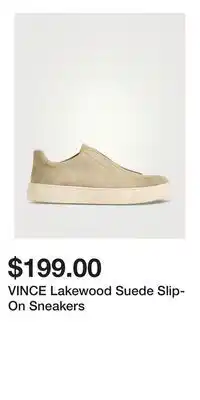 Holt Renfrew VINCE Lakewood Suede Slip-On Sneakers offer