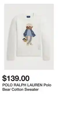 Holt Renfrew POLO RALPH LAUREN Polo Bear Cotton Sweater offer