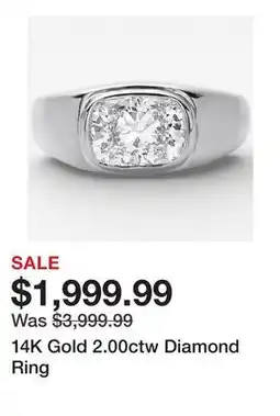 TSC Stores 14K Gold 2.00ctw Diamond Ring offer