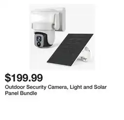 TSC Stores Outdoor Security Camera, Light and Solar Panel Bundle offer