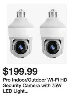 TSC Stores Pro Indoor/Outdoor Wi-Fi HD Security Camera with 75W LED Light (2-pack) offer