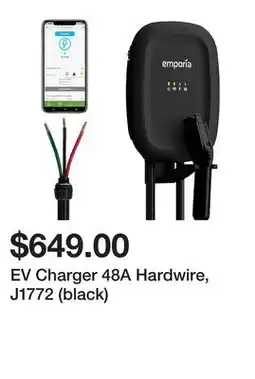 TSC Stores EV Charger 48A Hardwire, J1772 (black) offer