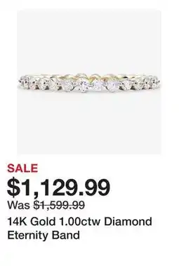 TSC Stores 14K Gold 1.00ctw Diamond Eternity Band offer