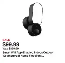TSC Stores Smart Wifi App-Enabled Indoor/Outdoor Weatherproof Home Floodlight Security Camera offer