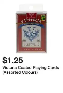 Dollarama Victoria Coated Playing Cards (Assorted Colours) offer