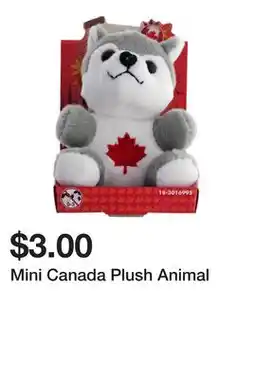 Dollarama Mini Canada Plush Animal offer