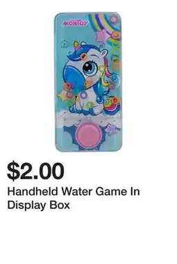 Dollarama Handheld Water Game In Display Box offer