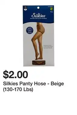 Dollarama Silkies Panty Hose - Beige (130-170 Lbs) offer