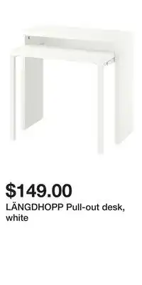 IKEA LÄNGDHOPP Pull-out desk, white offer