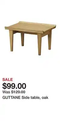 IKEA GUTTANE Side table, oak offer