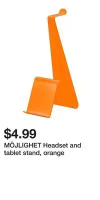 IKEA MÖJLIGHET Headset and tablet stand, orange offer