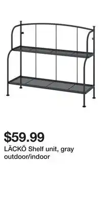IKEA LÄCKÖ Shelf unit, gray outdoor/indoor offer