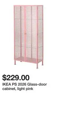 IKEA IKEA PS 2026 Glass-door cabinet, light pink offer