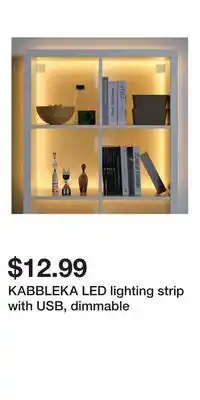 IKEA KABBLEKA LED lighting strip with USB, dimmable offer